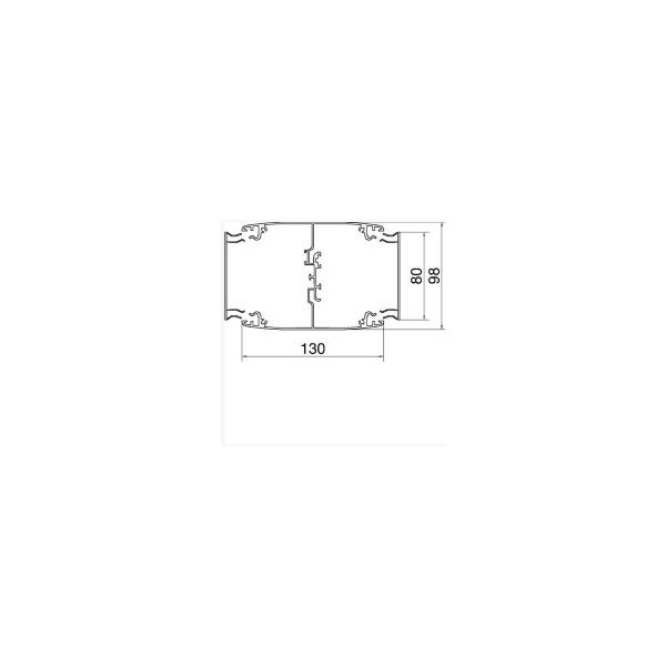Hager DAP280650ELN Bodenanschlusssäule, 2seitig frontrastend, 0,65m, eloxiert