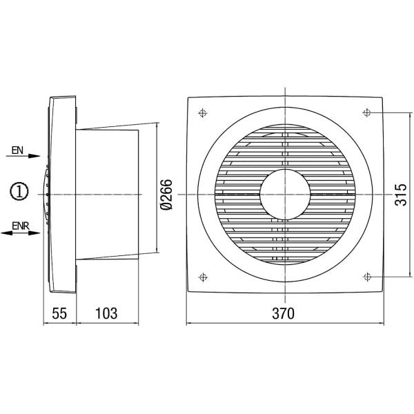 MAICO ENR 25 Wandeinbauventilator (0081.0317)