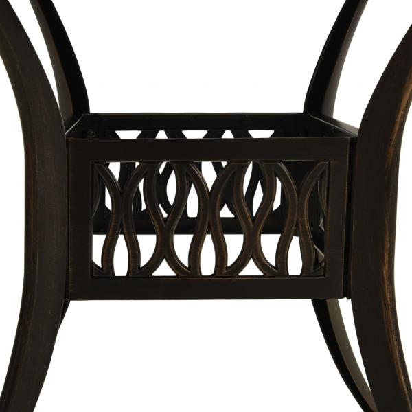 3-tlg. Bistro-Set Aluminiumguss Bronzen