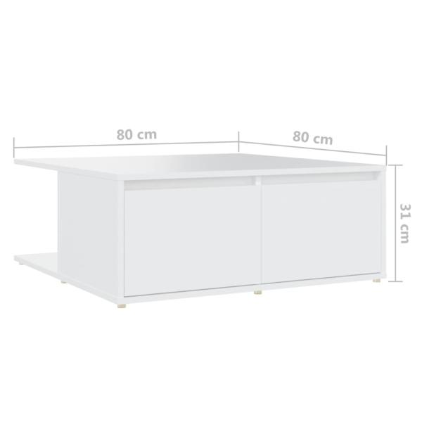 Couchtisch Weiß 80x80x31 cm Holzwerkstoff