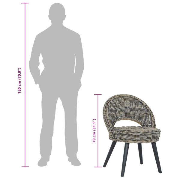 Sessel Kubu-Rattan Schwarz