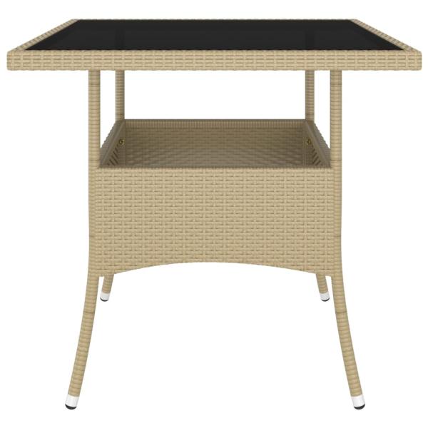 5-tlg. Garten-Essgruppe Poly Rattan Beige