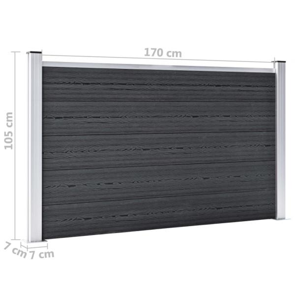 Gartenzaun WPC 872x106 cm Grau