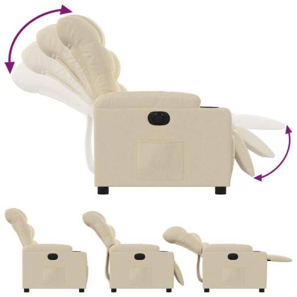 Relaxsessel Elektrisch Creme Stoff