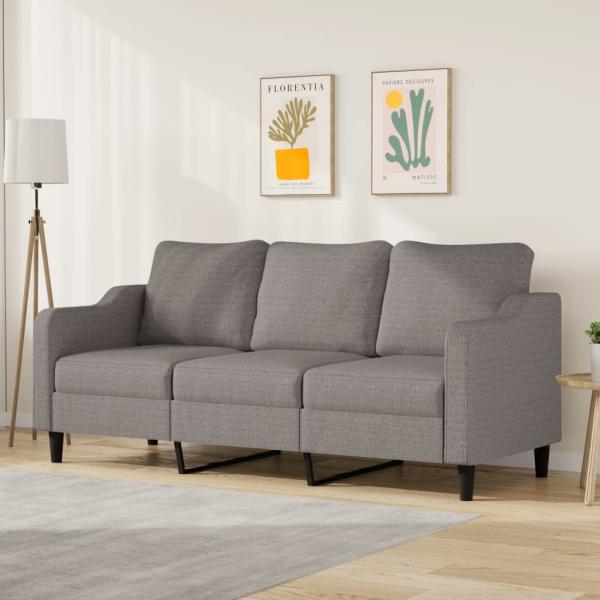 ARDEBO.de - 3-Sitzer-Sofa Taupe 180 cm Stoff