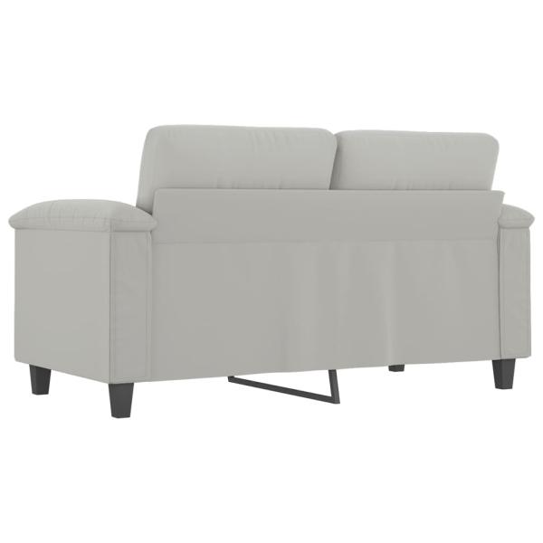 ARDEBO.de - 2-Sitzer-Sofa Hellgrau 120 cm Mikrofasergewebe