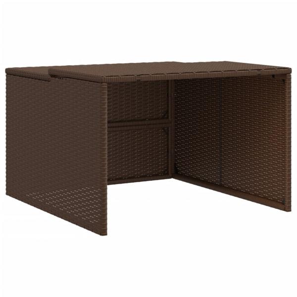 Mähroboter-Garage Braun 86x90x52/57 cm Poly Rattan