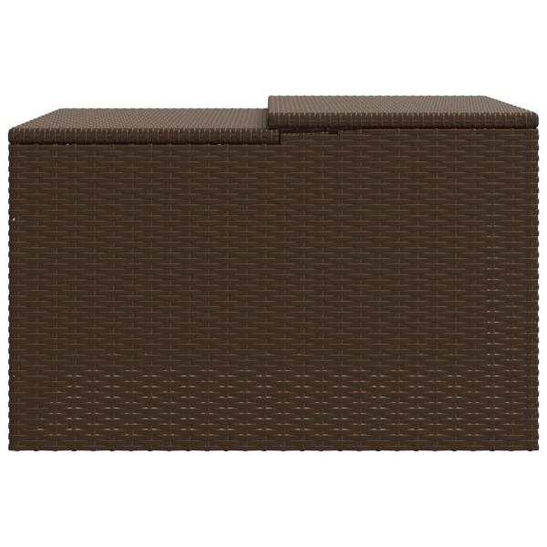 Mähroboter-Garage Braun 86x90x52/57 cm Poly Rattan