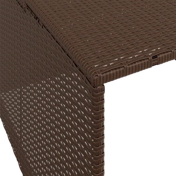Mähroboter-Garage Braun 86x90x52/57 cm Poly Rattan