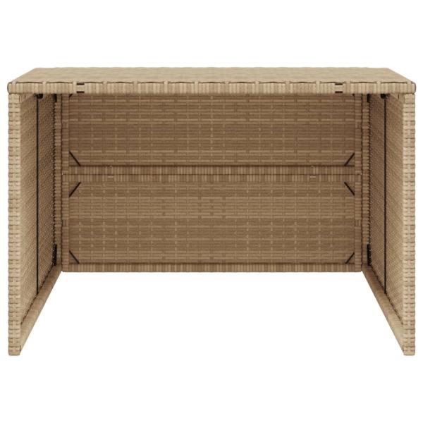 ARDEBO.de - Mähroboter-Garage Beige 86x90x52/57 cm Poly Rattan