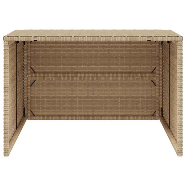 Mähroboter-Garage Beige 86x90x52/57 cm Poly Rattan