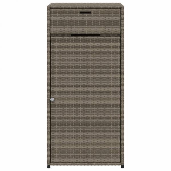 Gartenschrank Grau 55x55x111 cm Poly Rattan
