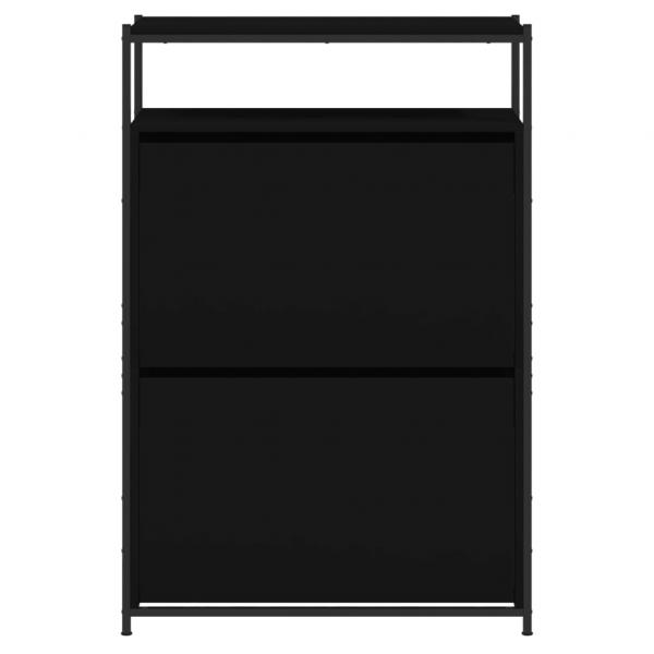 Schuhschrank Schwarz 75x34x112 cm Holzwerkstoff