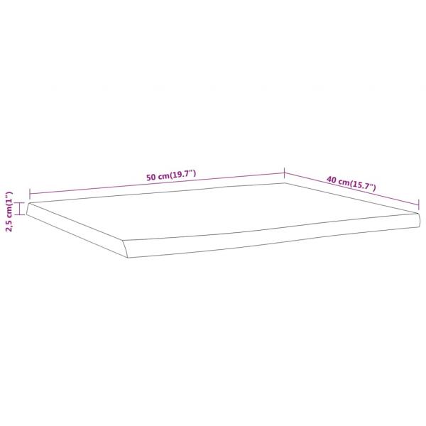 Beistelltisch 50x40x2,5 cm Massivholz Akazie Naturkante