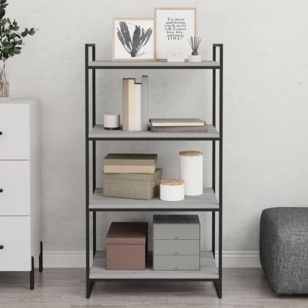 Wandregale 4 Stk. Grau Sonoma 60x40x1,5 cm Holzwerkstoff