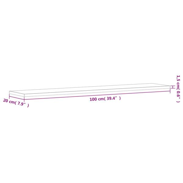 Wandregale 4 Stk. Grau Sonoma 100x20x1,5 cm Holzwerkstoff