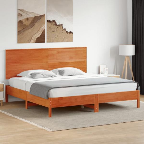 Kopfteil Wachsbraun 180 cm Massivholz Kiefer