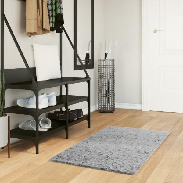 ARDEBO.de - Shaggy-Teppich PAMPLONA Hochflor Modern Grau 60x110 cm