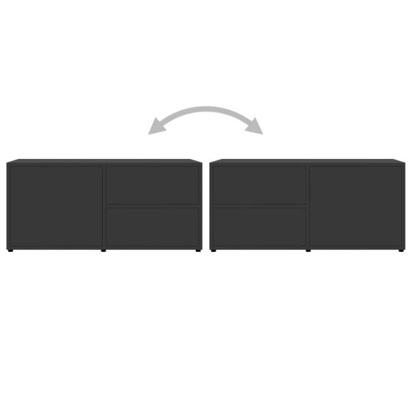 ARDEBO.de - TV-Schrank Grau 80x34x36 cm Holzwerkstoff