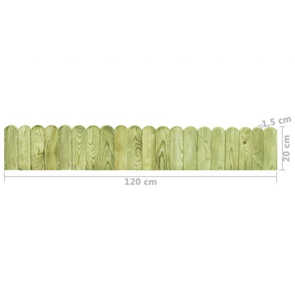 Beeteinfassung Grün 120 cm Imprägniertes Kiefernholz
