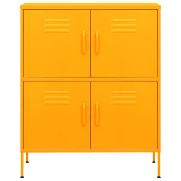 Lagerschrank Senfgelb 80x35x101,5 cm Stahl    