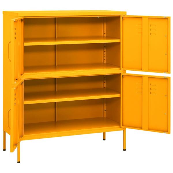 Lagerschrank Senfgelb 80x35x101,5 cm Stahl    
