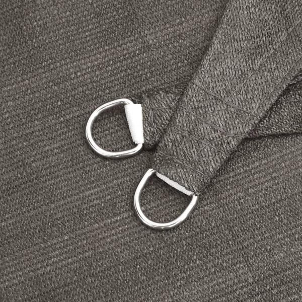 Sonnensegel HDPE Rechteckig 4x6 m Anthrazit