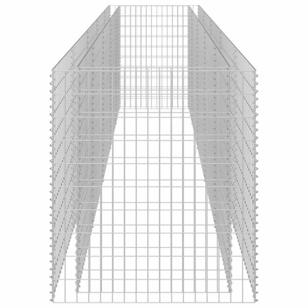 Gabionen-Hochbeet Verzinkter Stahl 450×90×100 cm