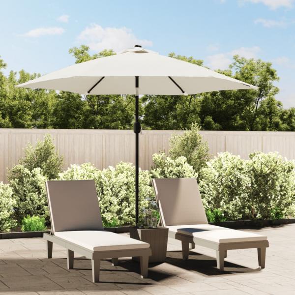 ARDEBO.de - Sonnenschirm Strandschirm Sonnenschutz Garten Schirm Sandweiß 3m