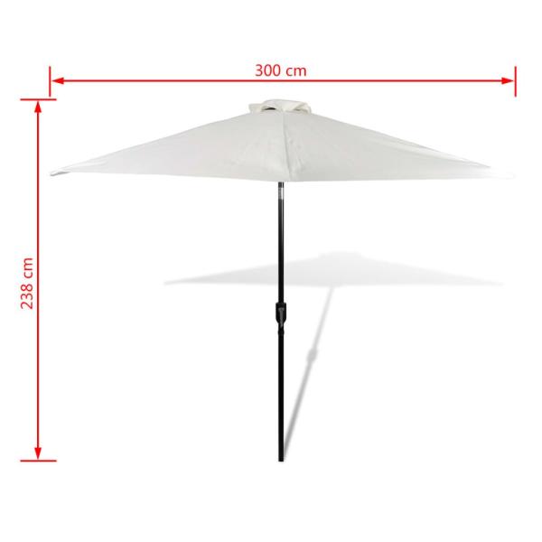 Sonnenschirm Strandschirm Sonnenschutz Garten Schirm Sandweiß 3m