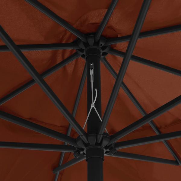 Sonnenschirm mit Metall-Mast 390 cm Terrakotta-Rot