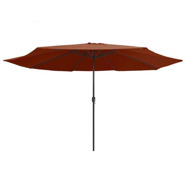 Sonnenschirm mit Metall-Mast 390 cm Terrakotta-Rot
