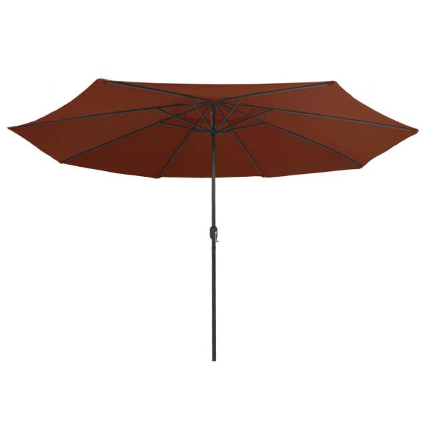 Sonnenschirm mit Metall-Mast 390 cm Terrakotta-Rot