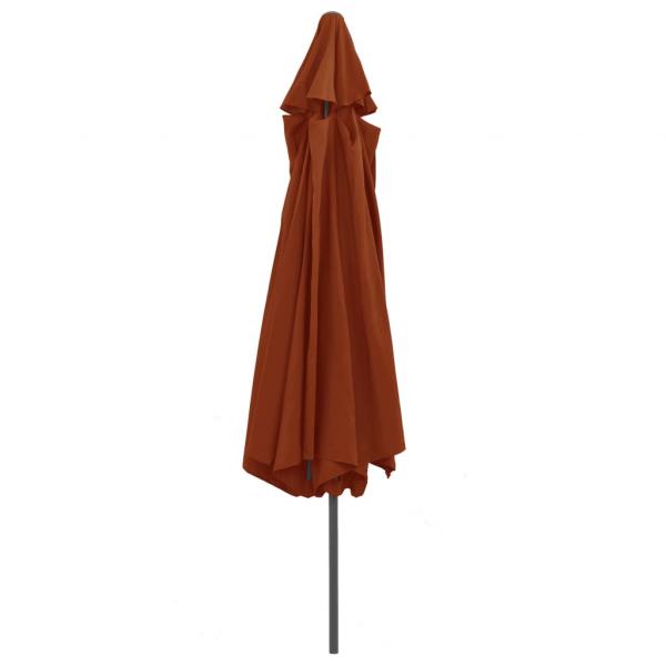 Sonnenschirm mit Metall-Mast 390 cm Terrakotta-Rot