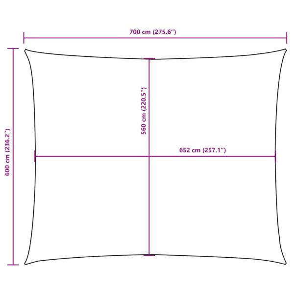 Sonnensegel Oxford-Gewebe Rechteckig 6x7 m Terracotta-Rot