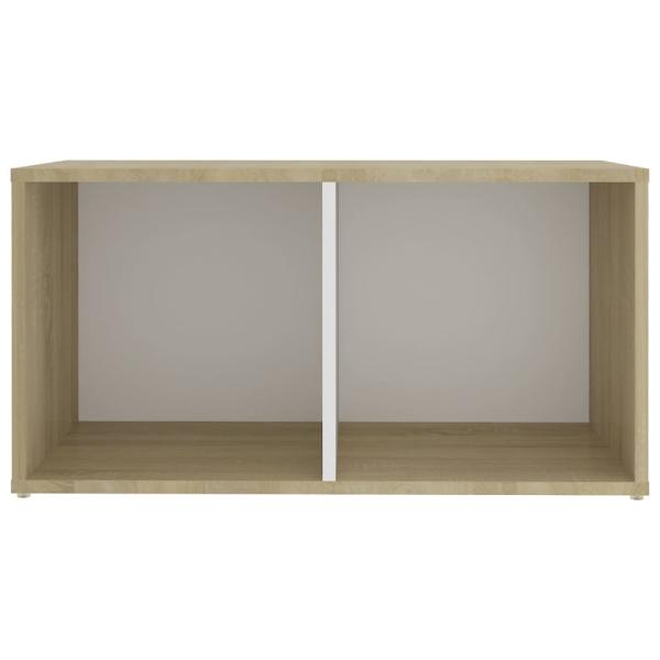 TV-Schränke 2 Stk. Weiß Sonoma-Eiche 72x35x36,5cm Holzwerkstoff