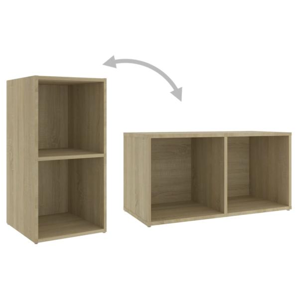 TV-Schränke 2 Stk. Sonoma-Eiche 72x35x36,5 cm Holzwerkstoff