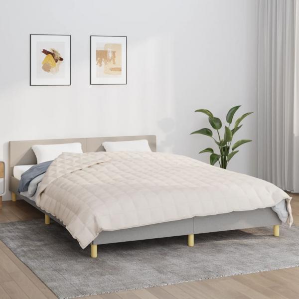 ARDEBO.de - Gewichtsdecke Hellcreme 220x230 cm 11 kg Stoff