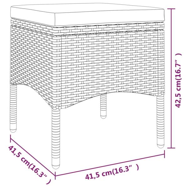 5-tlg. Garten-Bistro-Set Poly Rattan und Hartglas Beige