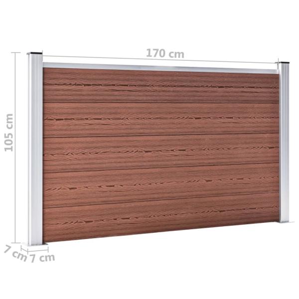 Gartenzaun WPC 699x106 cm Braun