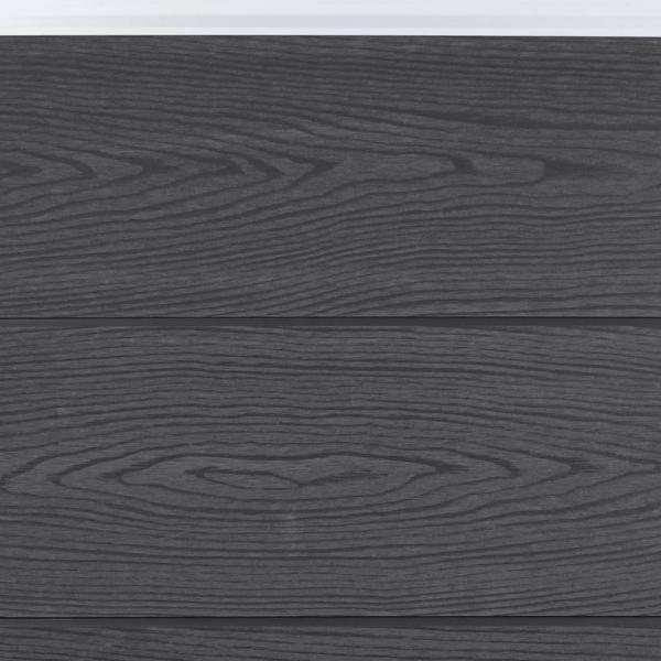 Zaunelement-Set Grau 699x186 cm WPC