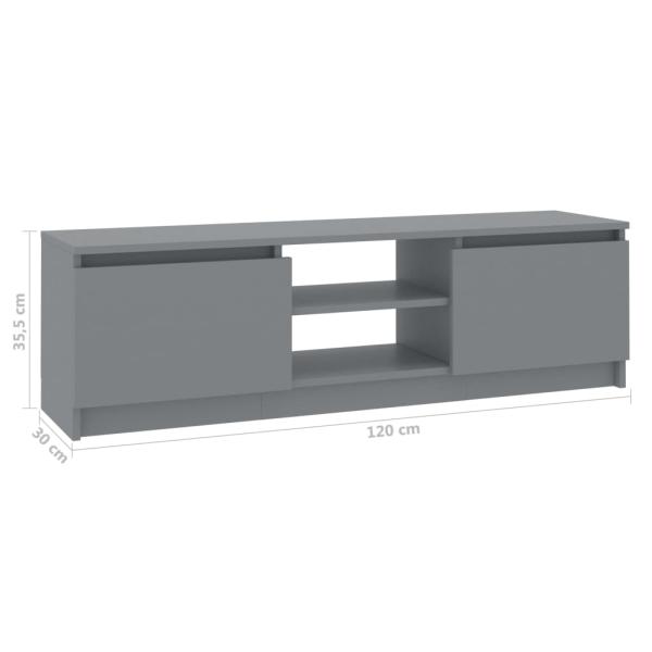 ARDEBO.de - TV-Schrank Grau 120×30×35,5 cm Holzwerkstoff