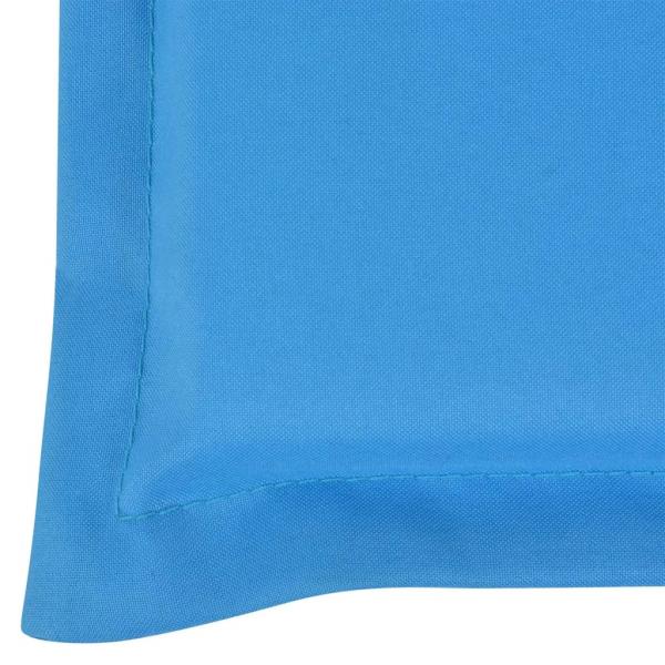 Gartenstuhlauflagen für Hochlehner 2 Stk. Blau 120x50x3cm Stoff