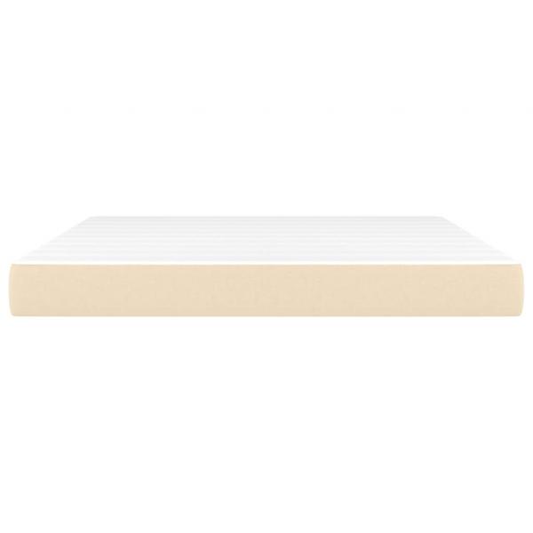 Taschenfederkernmatratze Creme 180x200x20 cm Stoff