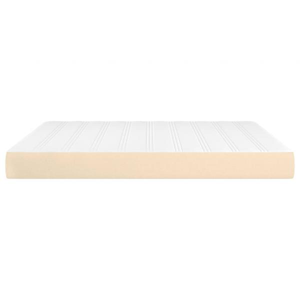 Taschenfederkernmatratze Creme 180x200x20 cm Stoff