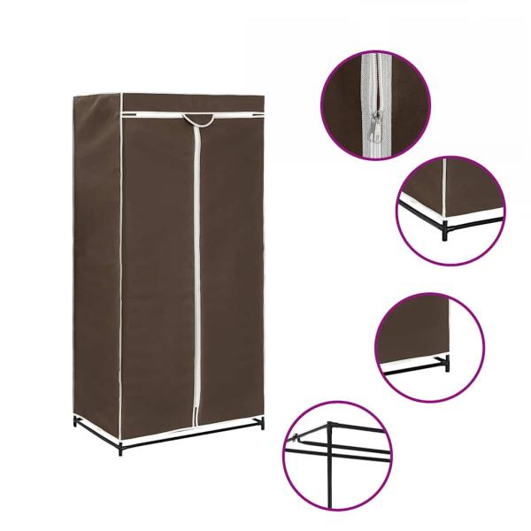 Kleiderschrank Braun 75×50×160 cm