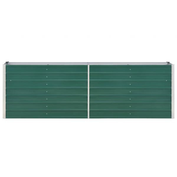 Garten-Hochbeet Verzinkter Stahl 240×40×77 cm Grün