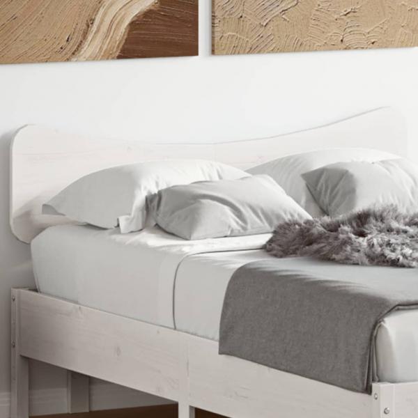ARDEBO.de - Kopfteil Weiß 135 cm Massivholz Kiefer