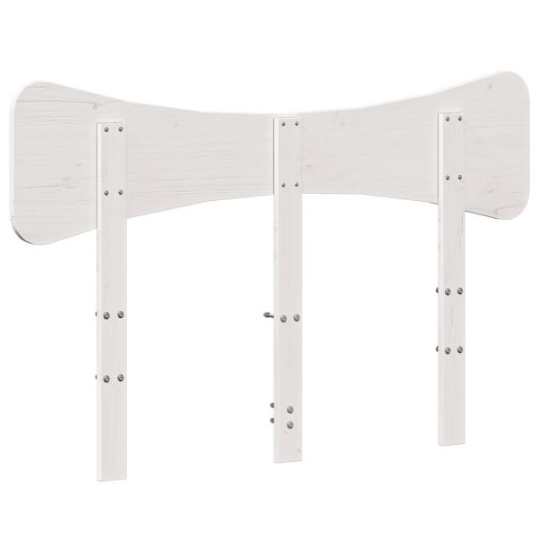 Kopfteil Weiß 135 cm Massivholz Kiefer