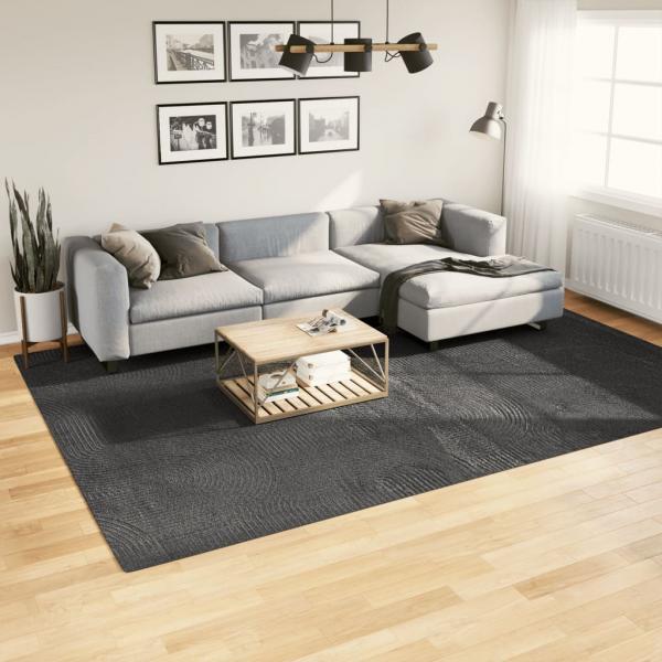 ARDEBO.de - Teppich IZA Kurzflor Skandi-Stil Anthrazit 240x340 cm